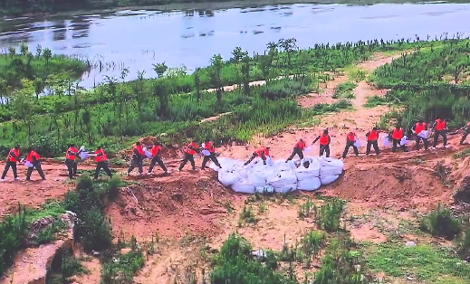 2021年潍坊市防汛抢险综合演练举行